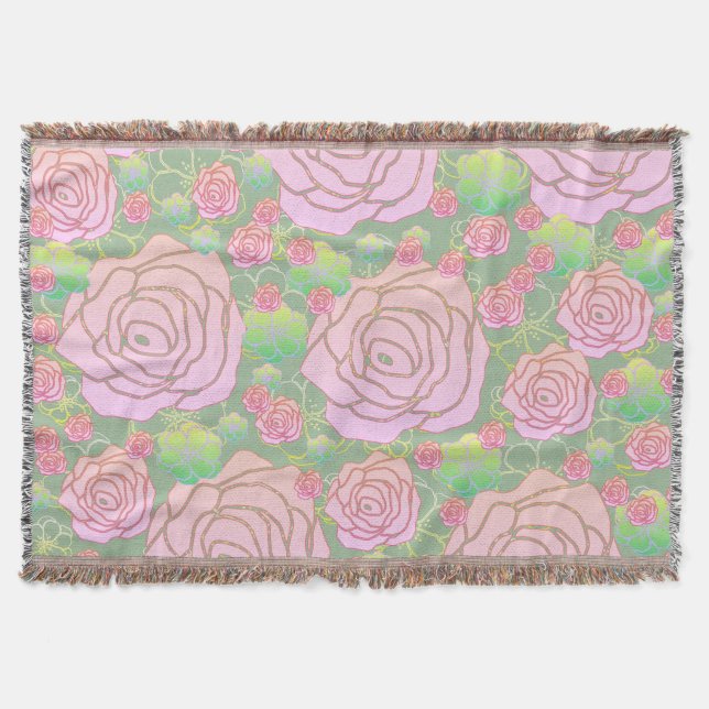 Wilde Rosen Decke (Vorderseite)
