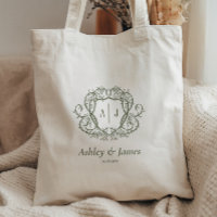 Wilde Rosen-Garten-Monogramm-Wappen-Hochzeit