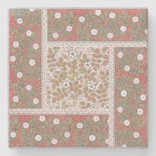 Wilde Rosen-Kunstillustration Blume Vintage Steinuntersetzer