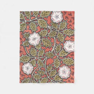 Wilde Rosen-Kunstillustration Blumen Vintage Fleecedecke