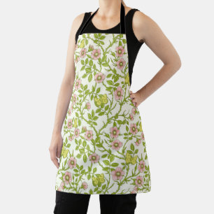Wilde Rosen und Schmetterlinge /rosa/hellgrün/gelb Schürze