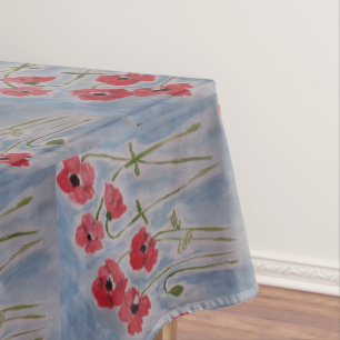 Wilde rote Mohnblumen Tischdecke