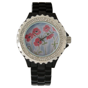 Wilde Rote Pflaumen Armbanduhr