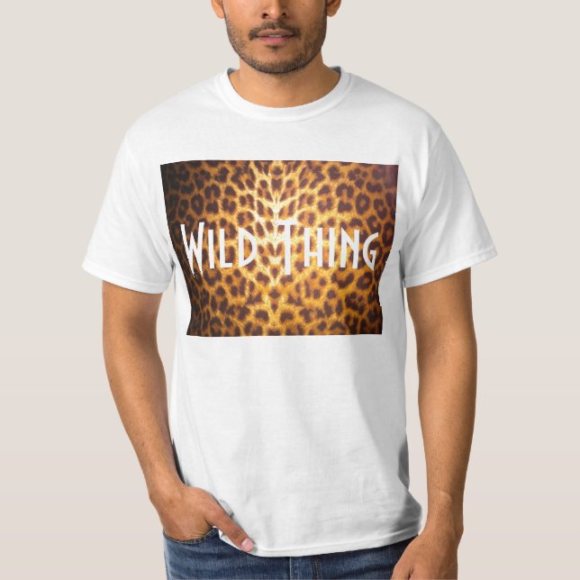 WILDE SACHE auf Leoparddruck T-Shirt (Vorderseite)