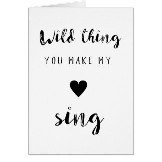 Wilde Sache lassen Sie mein Herz Postkarte singen