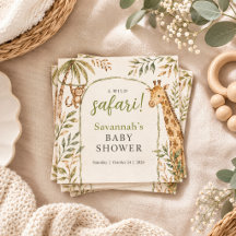 Wilde Safari-Baby-Party Tropische Dschungel-Tiere