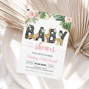 Wilde Safari Baby Shower Einladung