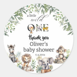 wilde Safari-Tiere Kinderdusche Runder Aufkleber