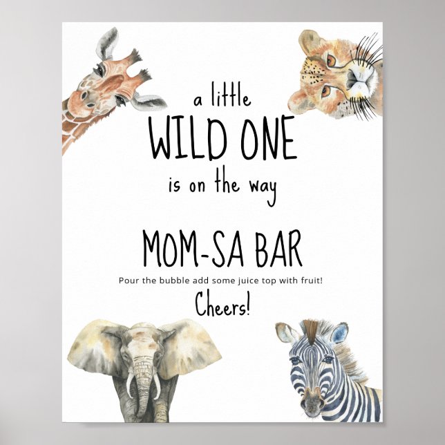 Wilde Safari-Tiere - Mama-osa-Bar Poster (Vorne)
