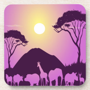 Wilde Savanna Herd unter voller Sonne Untersetzer