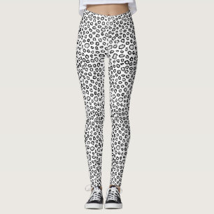 Wilde schwarze graue Leopardflecken Urban Style Leggings
