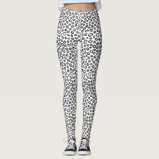 Wilde schwarze graue Leopardflecken Urban Style Leggings