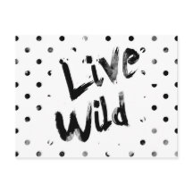 Wilde, schwarze und weiße Typografie