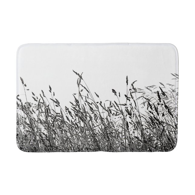 Wilde Schwarzweiss-Felder Badematte (Vorderseite)