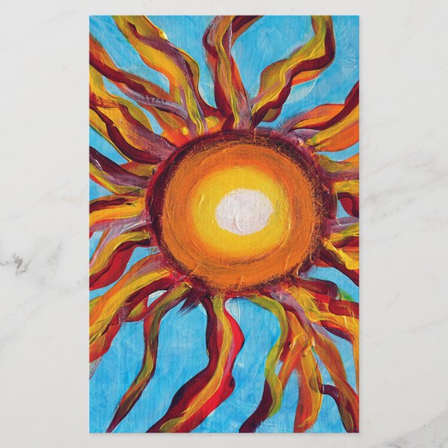 Wilde Sonne Briefpapier (Vorderseite)