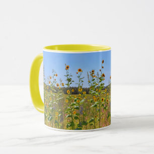 Wilde Sonnenblumen Gelbe Blumen auf einer Farm Kun Tasse