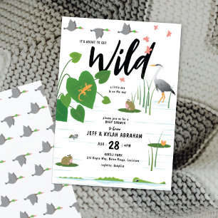 Wilde Sumpfkreaturen Baby Shower Einladung