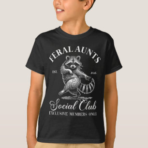 Wilde Tanten Cooler Waschbär-Baby-Ankündigung Tant T-Shirt