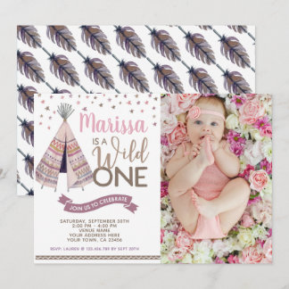 Wilde Teepee-Geburtstags-Einladung Einladung