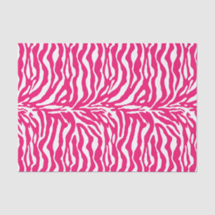 Wilde Tierdrucke, Zebra in Fuchsia, Rosa und Weiß Seidenpapier