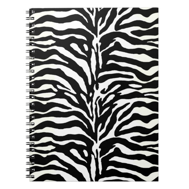Wilde Tierdrucke, Zebra in Schwarz und Weiß Notizblock (Vorderseite)