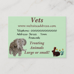 Wilde Tiere Art Visitenkarte