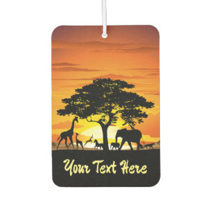 Wilde Tiere auf der afrikanischen Savanna Sunset Autolufterfrischer