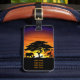 Wilde Tiere auf der afrikanischen Savanna Sunset Gepäckanhänger (Front Insitu 2)