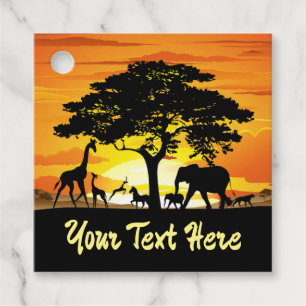 Wilde Tiere auf der afrikanischen Savanna Sunset Geschenkanhänger