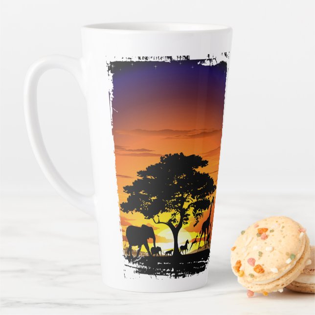 Wilde Tiere auf der afrikanischen Savanna Sunset Milchtasse (Beispiel)