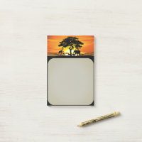 Wilde Tiere auf der afrikanischen Savanna Sunset