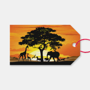 Wilde Tiere auf der afrikanischen Savanne bei Sonn Geschenkanhänger