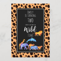 Wilde Tiere auf exotischen Geparden Print Birthday