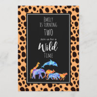 Wilde Tiere auf exotischen Geparden Print Birthday