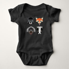 Wilde Tiere - Baby Jersey Bodysuit Baby Strampler