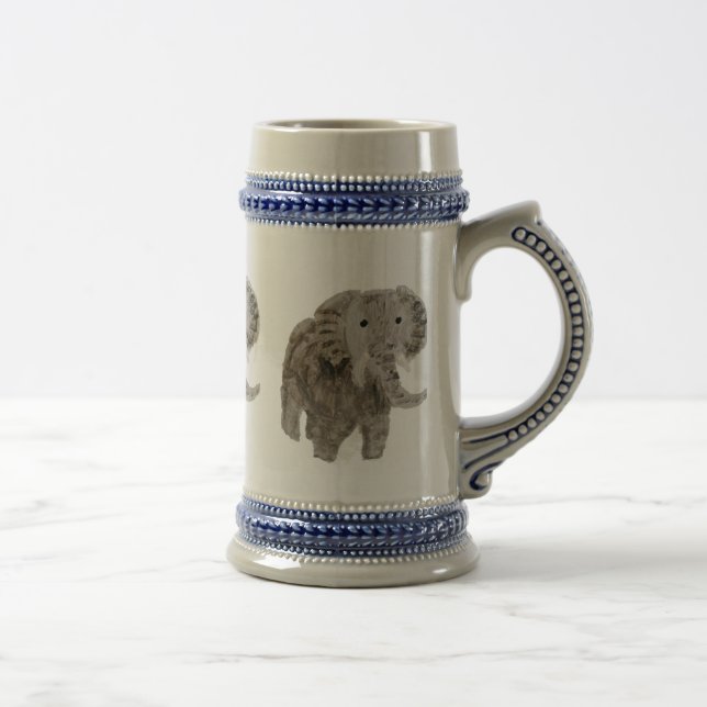 Wilde Tiere Elefantenkunst Bierglas (Rechts)