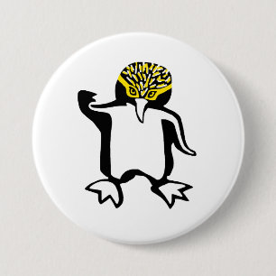 Wilde Tiere - Happy PENGUIN - wild lebende Tiere Button