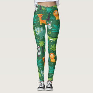 Wilde Tiere im Dschungel Leggings