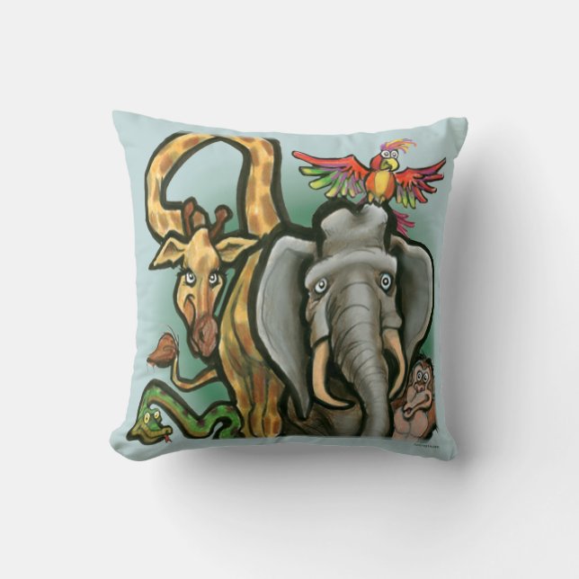 Wilde Tiere Kissen (Vorderseite)