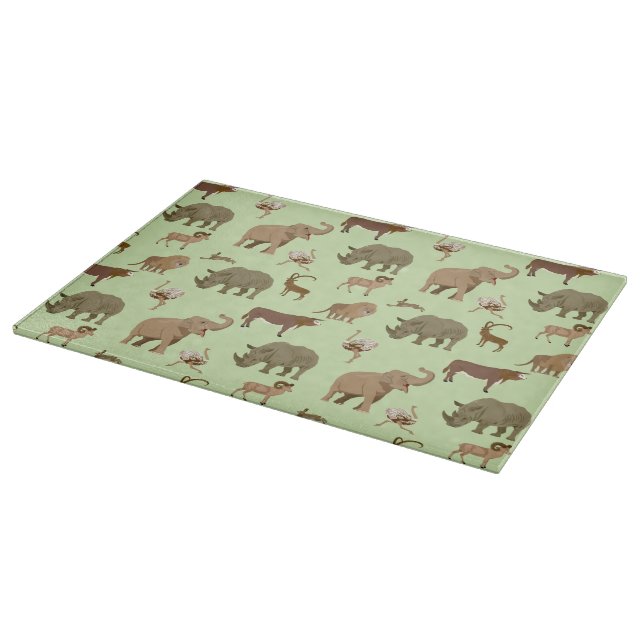 Wilde Tiere Schneidebrett (Ecke)
