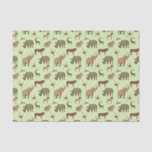 Wilde Tiere Seidenpapier