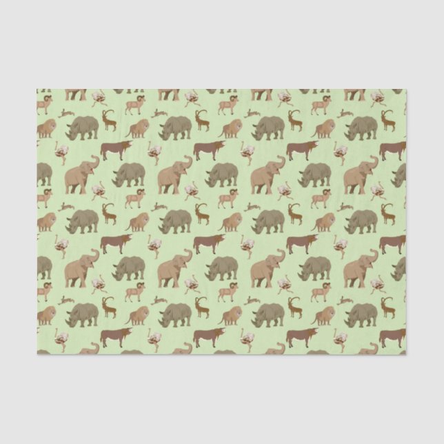 Wilde Tiere Seidenpapier (Vorderseite)