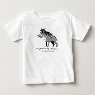 Wilde Tiere - Visayan warty PIG - Warthog- Natur Baby T-shirt