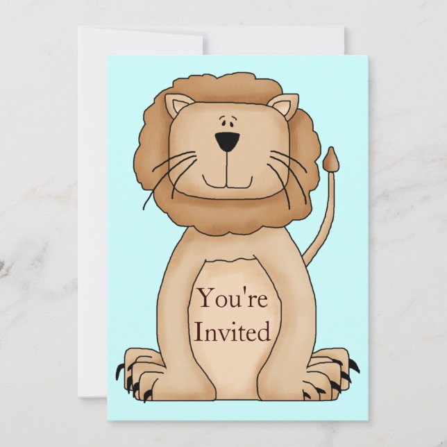 Wilde Tierzoo Geburtstagsparty Einladung (Vorderseite)