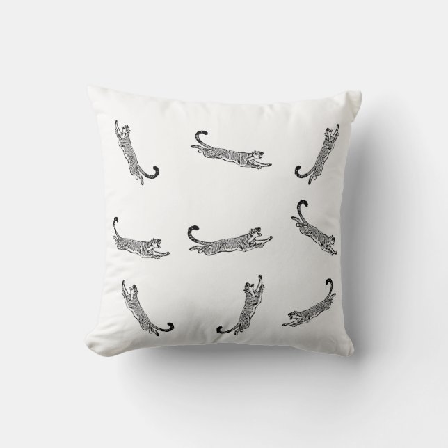 Wilde Tiger Dekorative Kissen (Vorderseite)