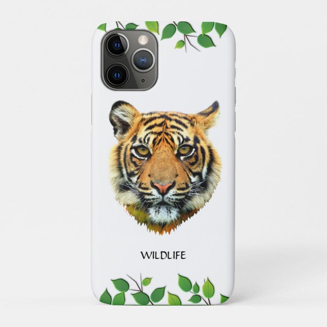 Wilde Tiger-Gesichter auf Weiß Case-Mate iPhone Hülle (Rückseite)