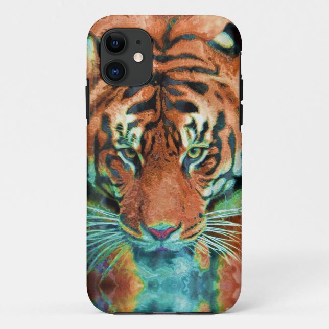 Wilde Tiger Reflection Big Cat Wildlife Case-Mate iPhone Hülle (Rückseite)
