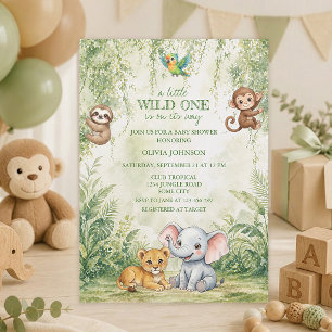 Wilde Tropenjunge Babyparty-Einladung Einladung