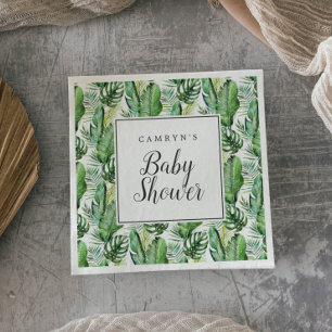Wilde tropische Palm-Baby-Shower-Servietten Serviette