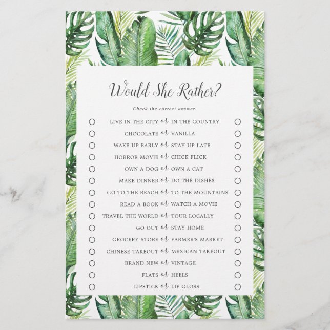 Wilde tropische Palme würde sie eher spielen Flyer (Vorne)